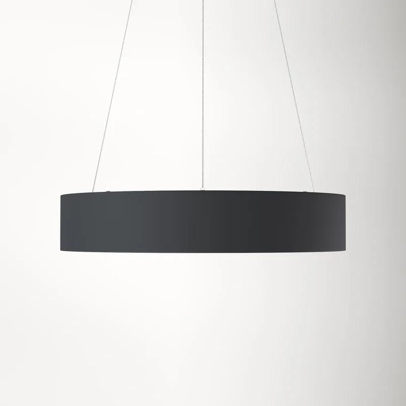 Orbit 23" Black Drum LED Pendant Light