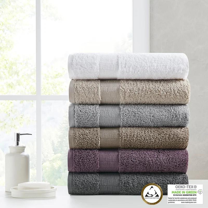 Luxurious 100% Egyptian Cotton 6-Piece Towel Set