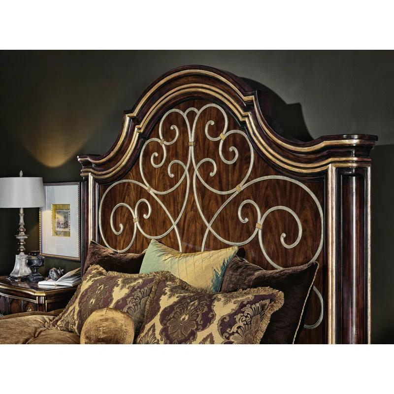 Havana Gold Majestic King Bed with Upholstered Headboard