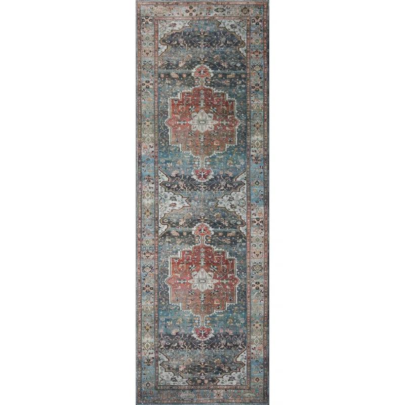 Loloi Margot Ocean/Brick Area Rug feat. CloudPile