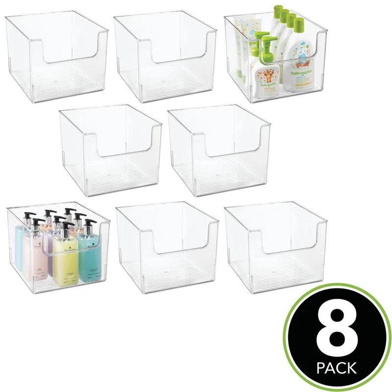 Clear Acrylic Large Open Front Bathroom Organizer Bin