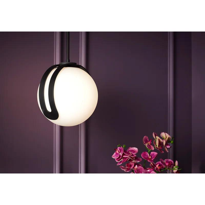 Kraga 10" Matte Black Contemporary Pendant Light