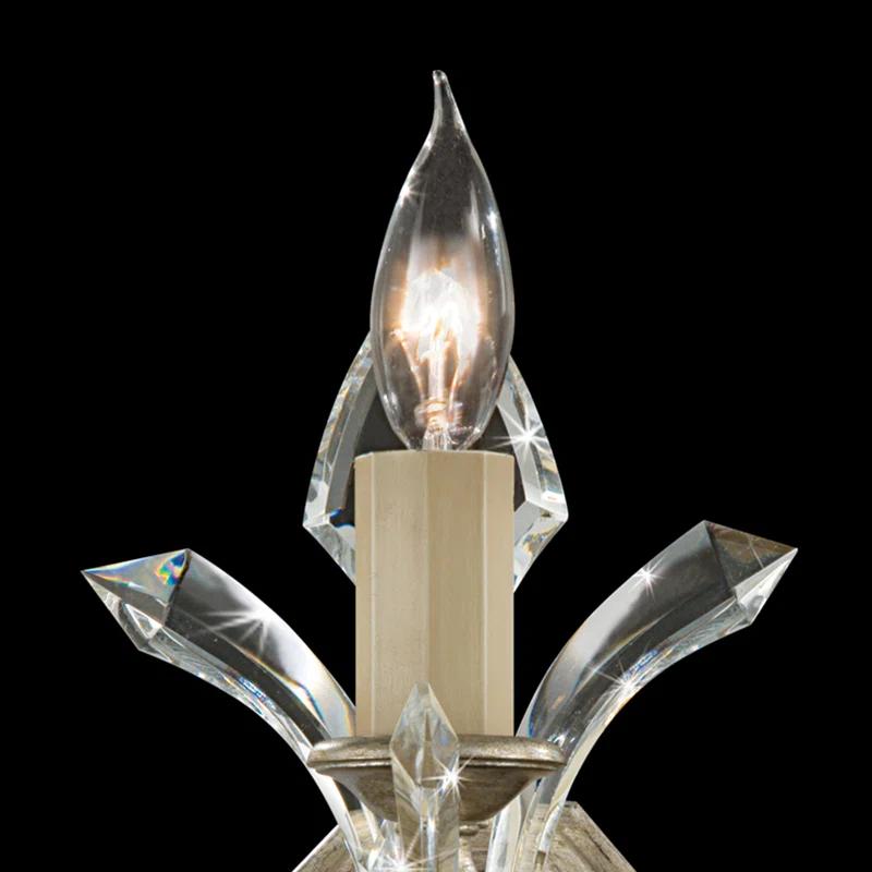 Beveled Arcs Dimmable Sconce in Muted Silver Leaf 13"