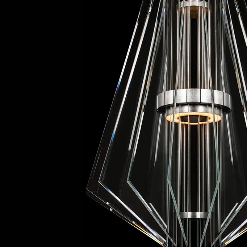 Alex Woogmaster Silver Crystal LED Geometric Pendant Light