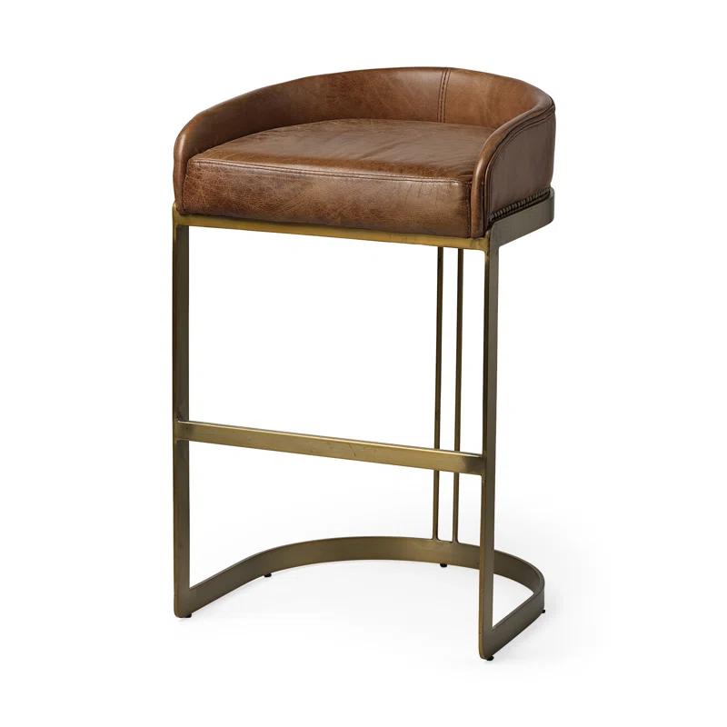 Bradley Genuine Leather Bar & Counter Stool