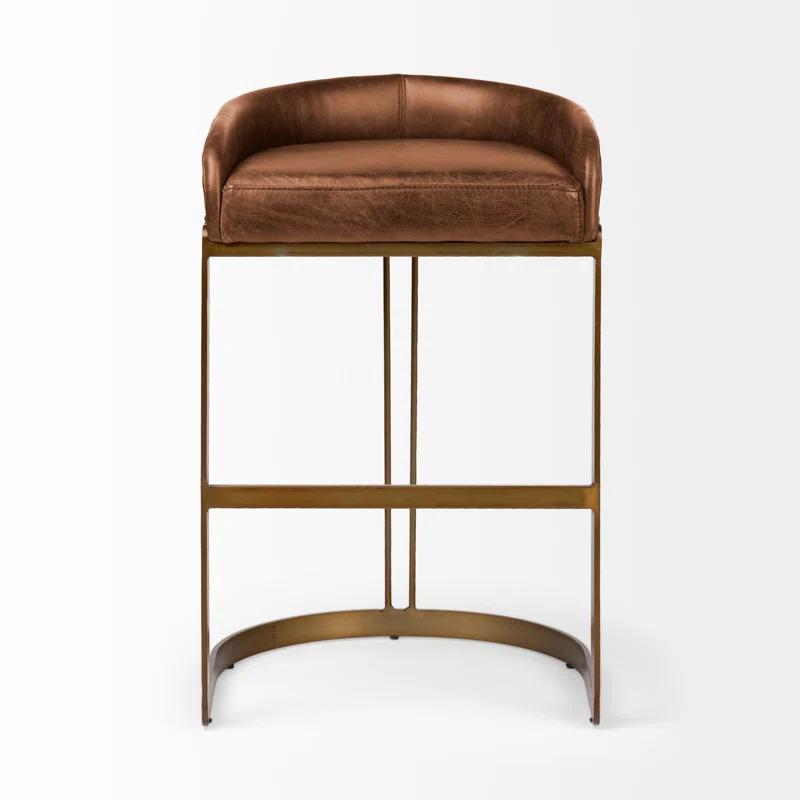 Bradley Genuine Leather Bar & Counter Stool