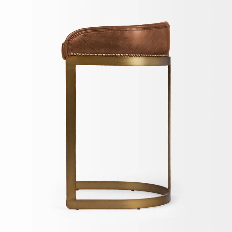 Bradley Genuine Leather Bar & Counter Stool