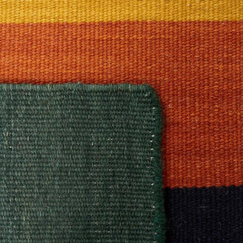 Safavieh Dhurries Flat Weave Wool/Cotton Rug in Yellow/Brown