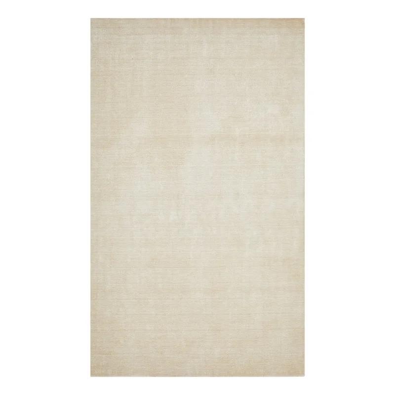 Sepia Elegance 9' x 12' Hand-Knotted Wool & Viscose Area Rug