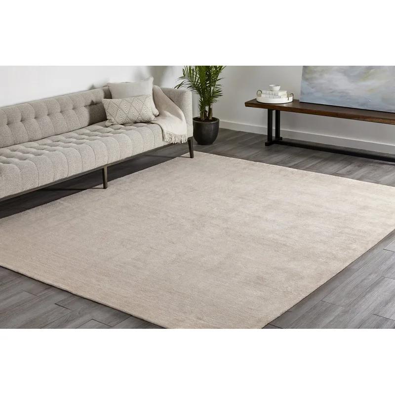 Sepia Elegance 9' x 12' Hand-Knotted Wool & Viscose Area Rug