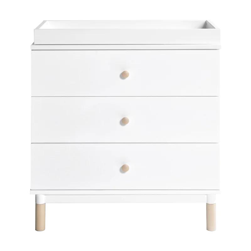 Gelato 3-Drawer White Dresser with Removable Changing Tray