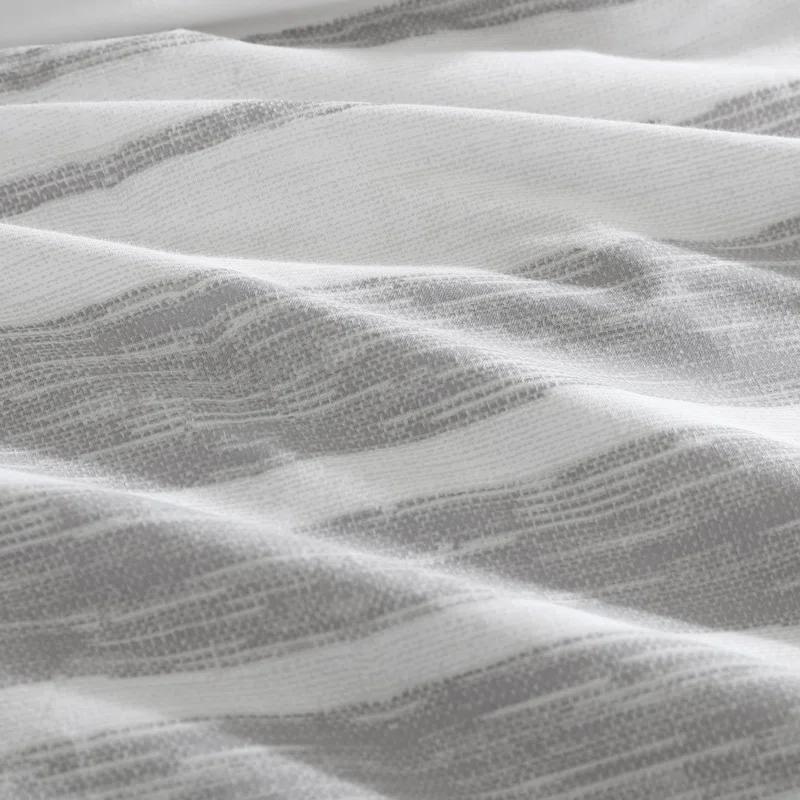 Kenneth Cole Kenneth Cole Abstract Stripe Cotton Grey Comforter Set