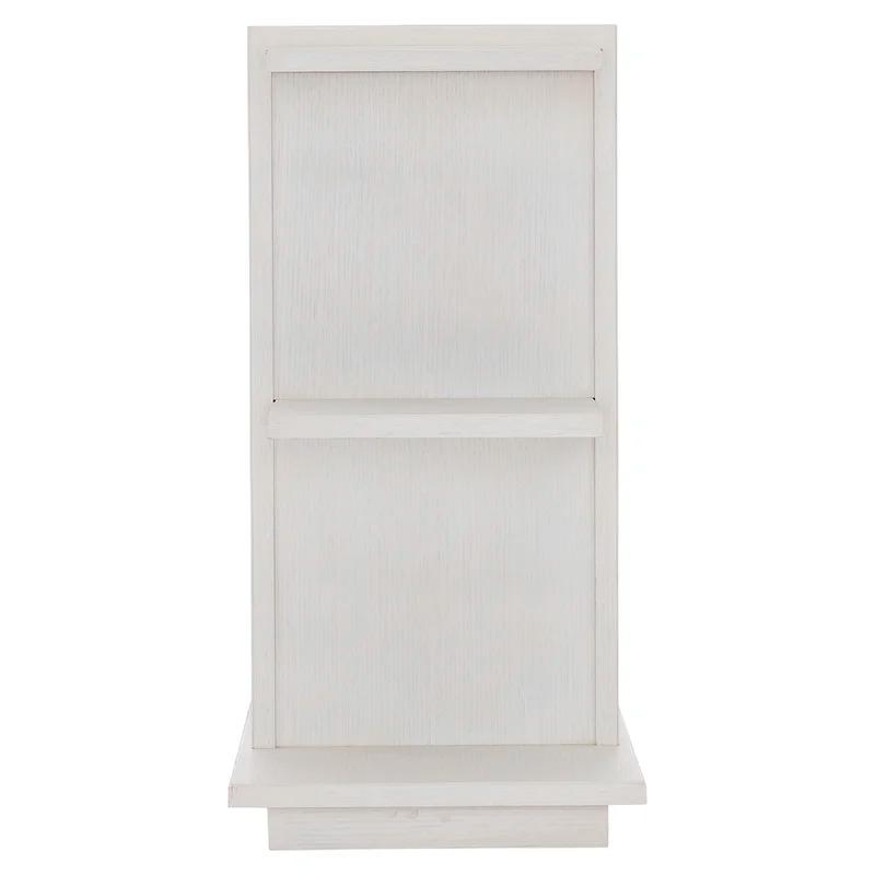 Transitional White Solid Wood Rectangular Console Table with Storage