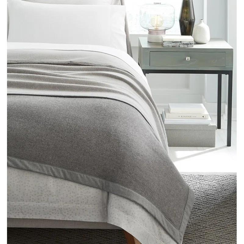 King Size Gray Reversible Wool Blanket