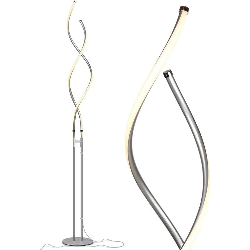 Brightech Embrace 60 in. Industrial 2-Light LED Energy Efficient Floor Lamp