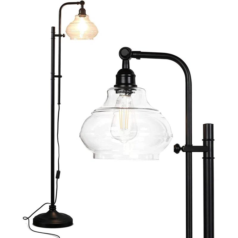 Brightech Austin 69 in. Modern Height Adjustable LED Industrial Floor Lamp, Bulb Included
