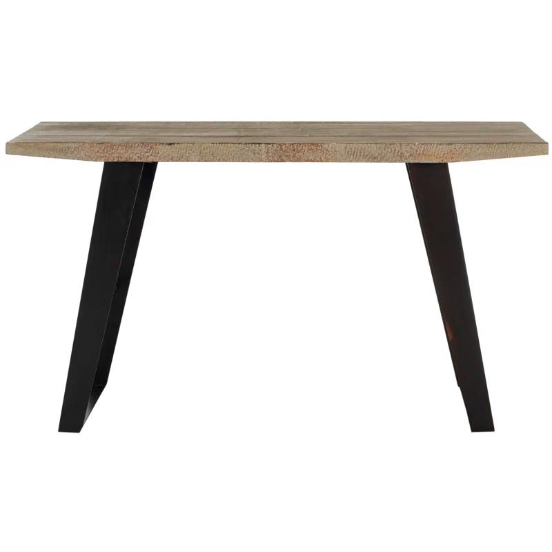 Gracie Oaks Hargie 53.2'' Solid Wood Top Console Table