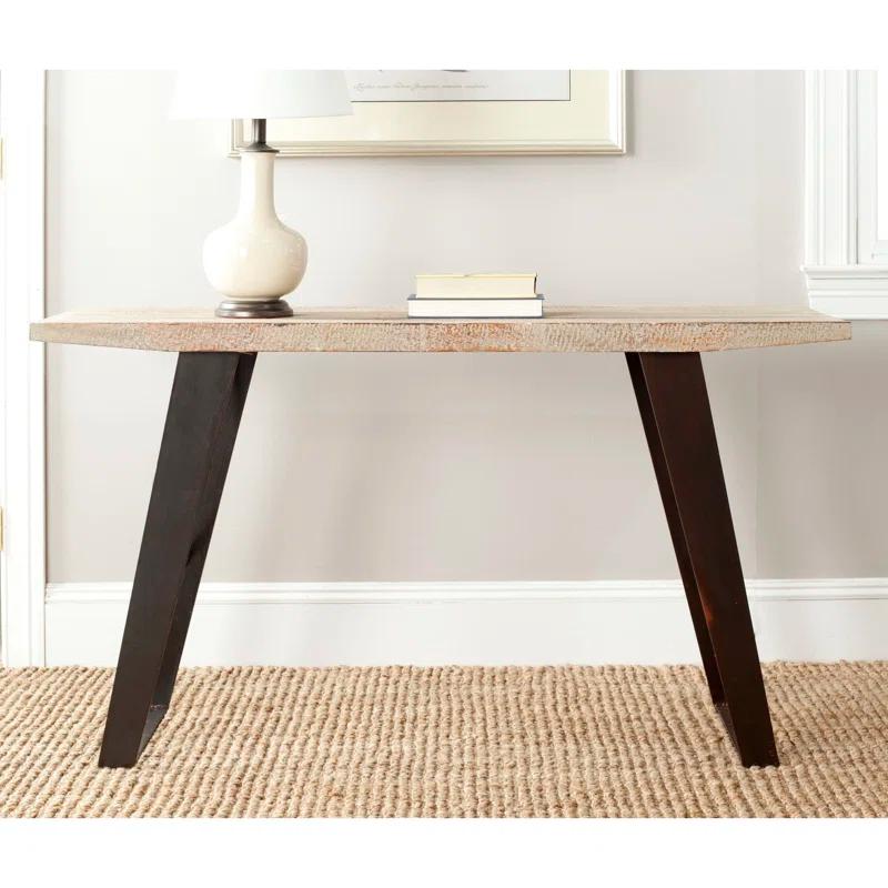 Gracie Oaks Hargie 53.2'' Solid Wood Top Console Table