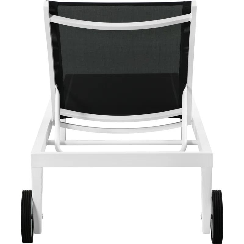 Velizar Mesh Waterproof Fabric Outdoor Patio Aluminum Mesh Chaise Lounge Chair