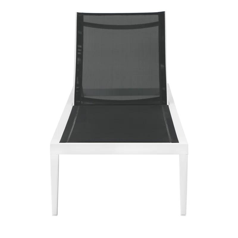 Velizar Mesh Waterproof Fabric Outdoor Patio Aluminum Mesh Chaise Lounge Chair