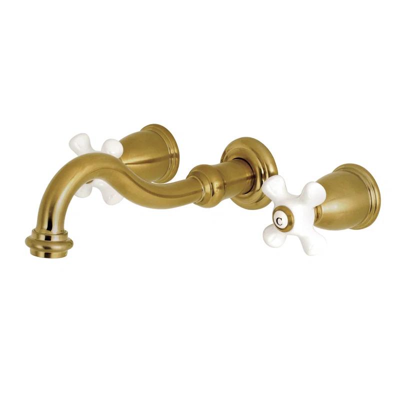Kingston Brass Vintage Two-Handle 3-Hole Wall Mount Bathroom Faucet