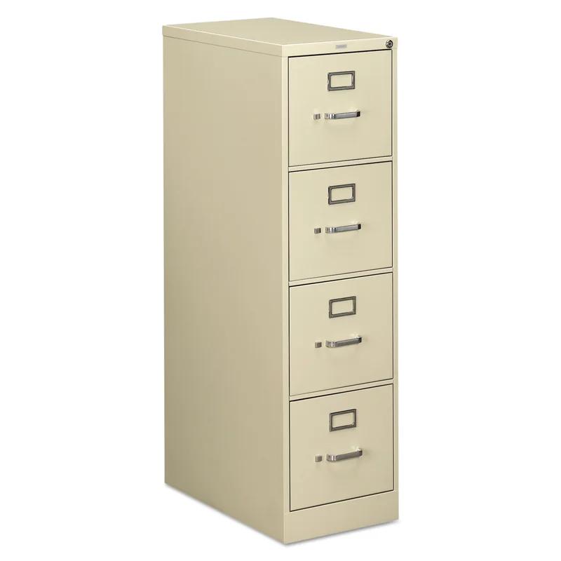 Putty 4-Drawer Lockable Vertical Filing Cabinet with Nylon Rollers