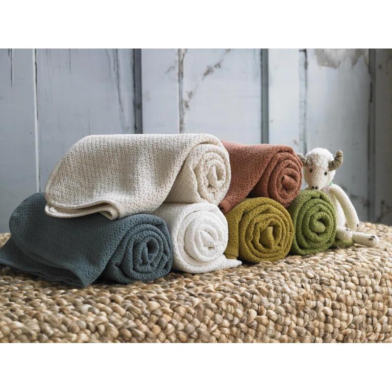Coyuchi Honeycomb Hand Woven Throw Blanket