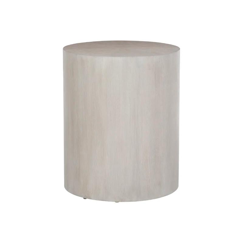 Thorne Off-White Transitional Round Wood End Table