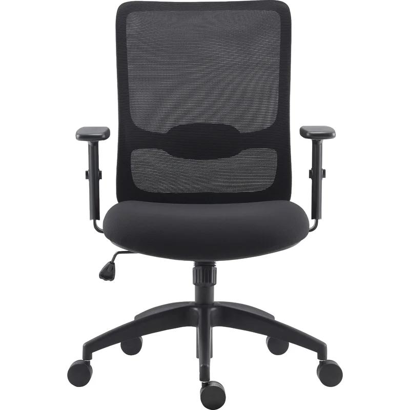 Soho Adjustable Mesh Task Chair with Lumbar Support, Black