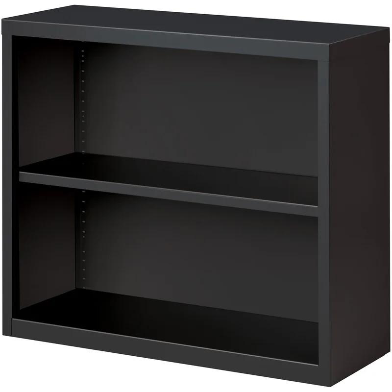 Adjustable Charcoal Steel Bookcase with Flexible Storage Solutions