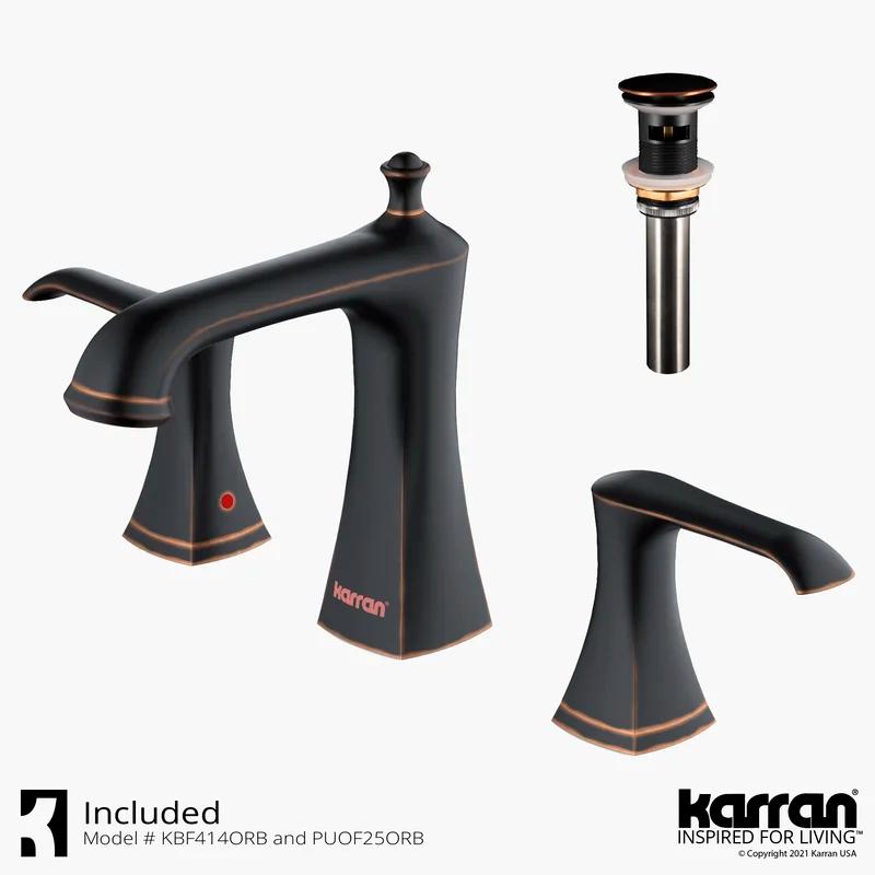 Karran Woodburn Timeless Bronze 2-Handle Widespread Bathroom Faucet