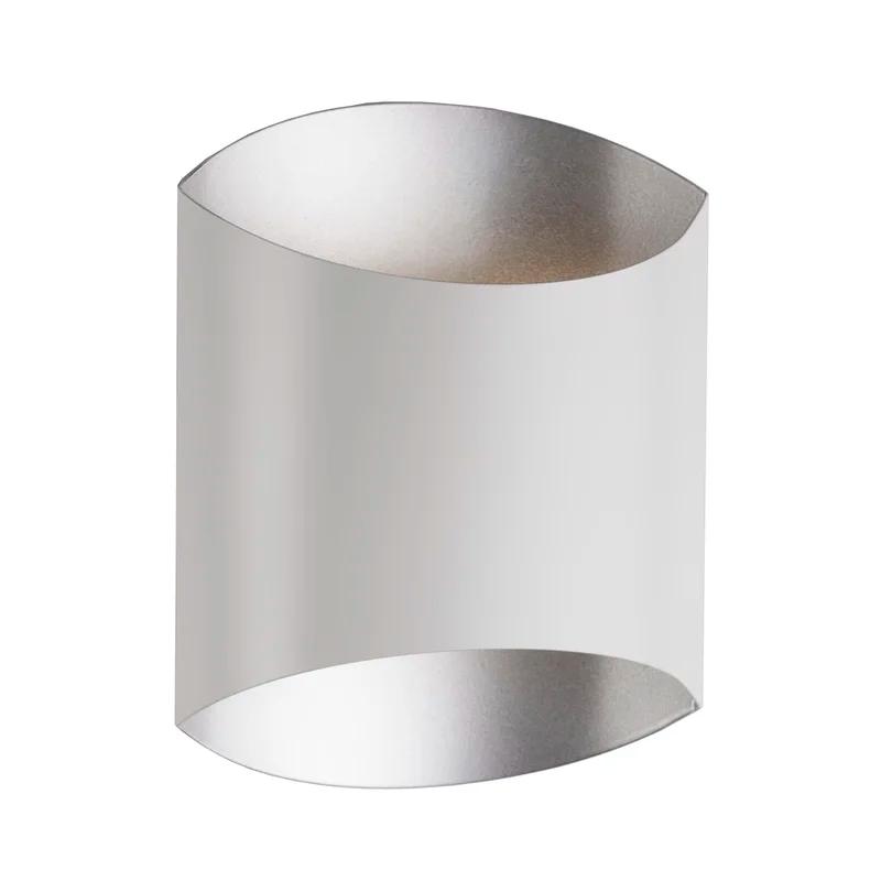 Preston Sleek White & Silver Dimmable LED Wall Sconce