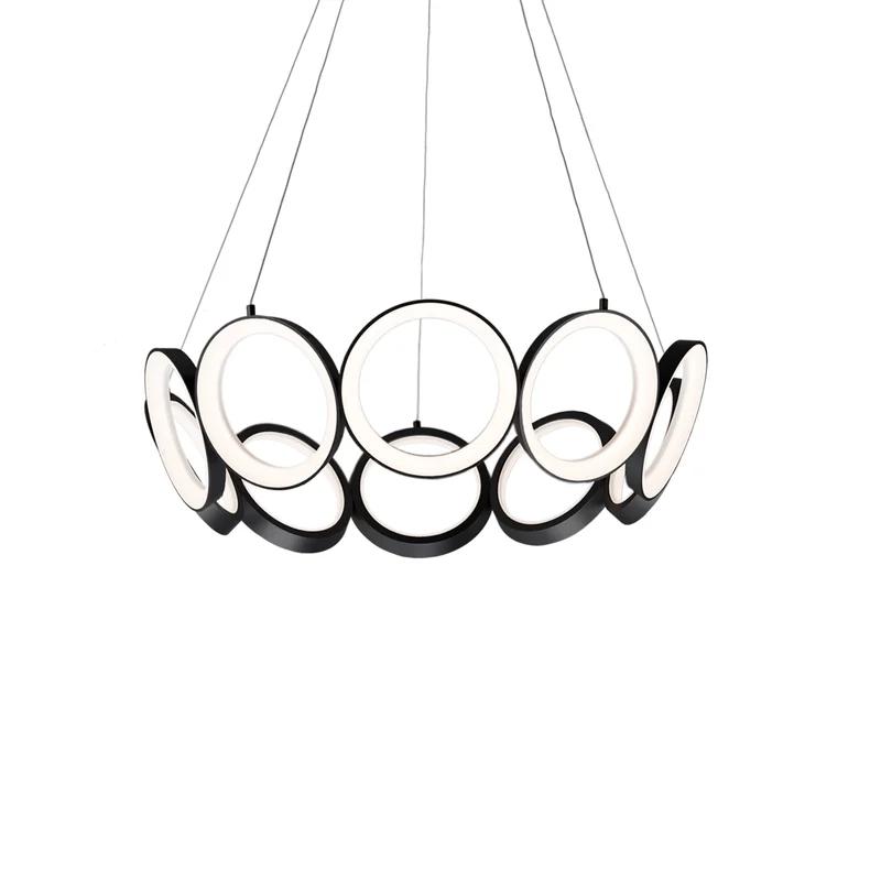 Oros Black LED Classic/Traditional Dimmable Chandelier