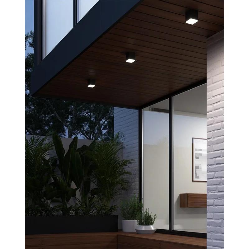 Sunset Black Opal Glass 11W LED Indoor/Outdoor Flush Mount
