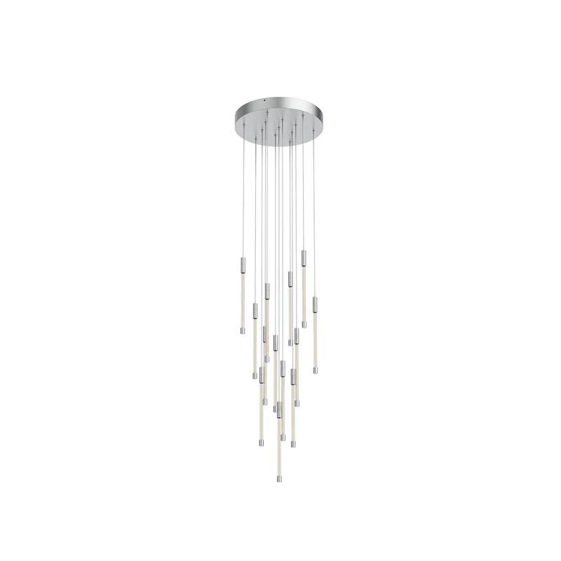 Motif Chrome 13-Light LED Cluster Pendant with Glass Accents