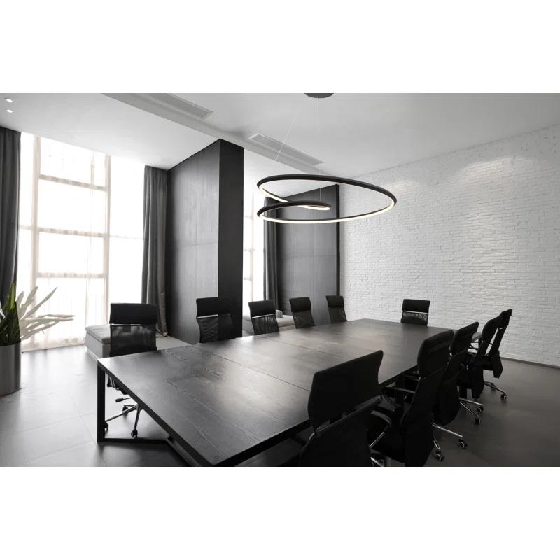 Willard English Cottage-Inspired Black Aluminum LED Pendant