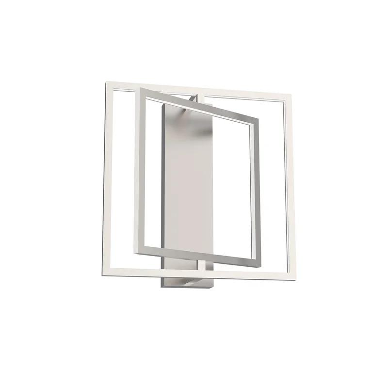Mondrian Brushed Nickel LED Flush Mount with Glass Accents