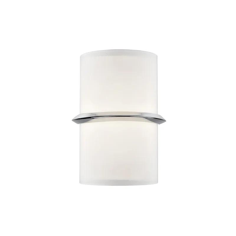 Chrome Cylinder Dimmable Direct Wired Electric Sconce