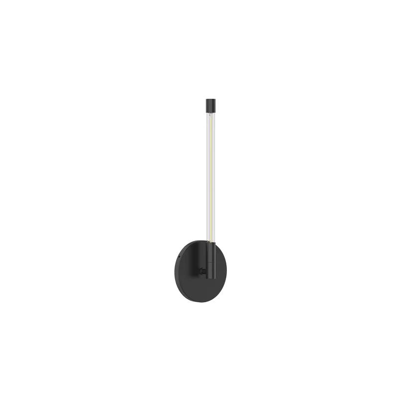 Motif Modern Black LED Wall Sconce, Dimmable 14.88" Cylinder