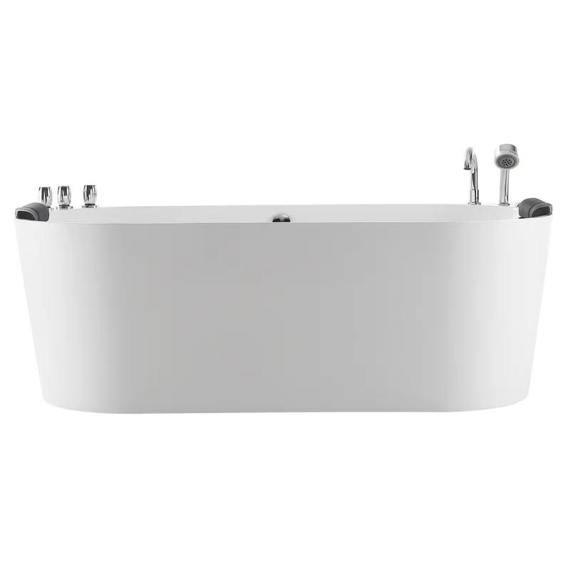 67'' x 33.5'' Freestanding Whirlpool Plastic / Acrylic Bathtub with Faucet