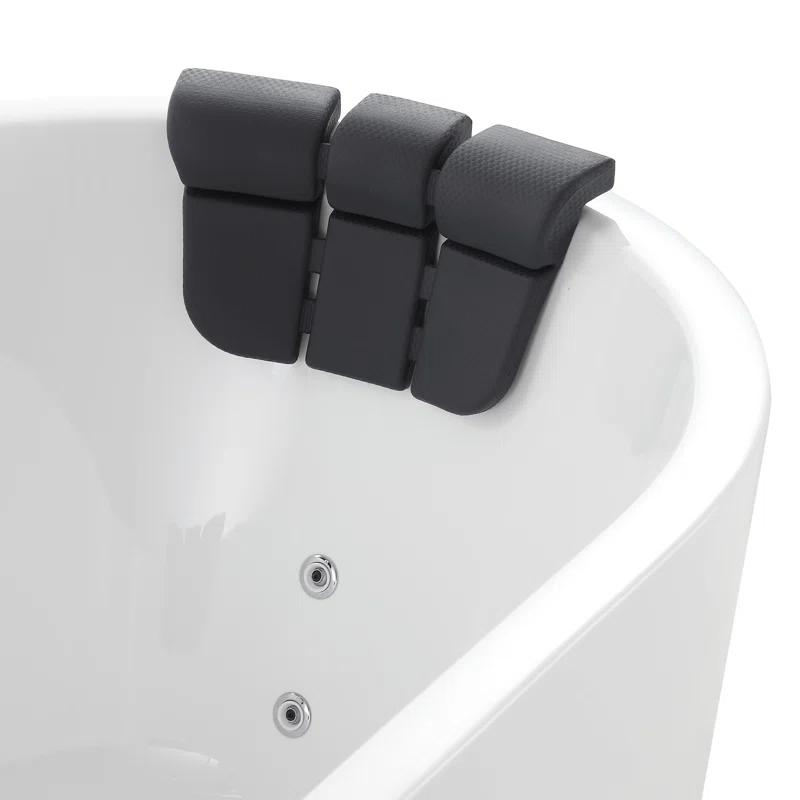 67'' x 28.7'' Freestanding Whirlpool Plastic / Acrylic Bathtub with Faucet
