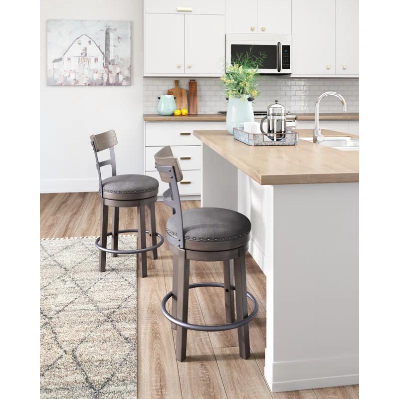 Red Barrel Studio® Obdulio Swivel Upholstered Counter Stool
