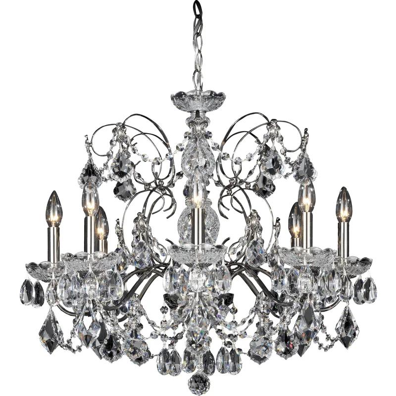 French Gold Century 8-Light Heritage Crystal Chandelier