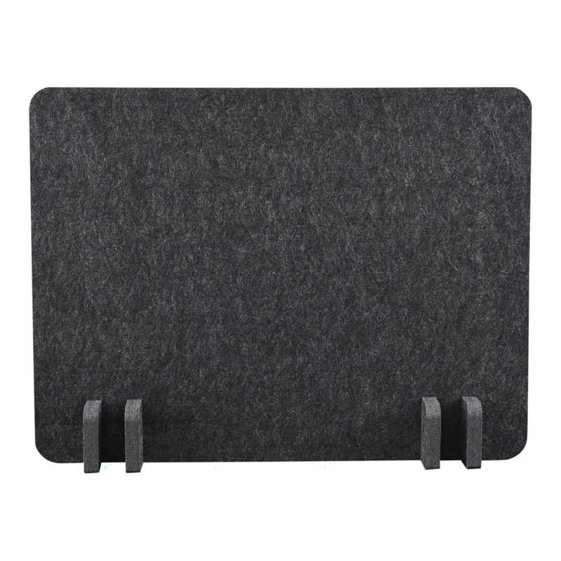 Eco-Friendly Anthracite Gray Acoustic Desk Divider, 28" x 20"