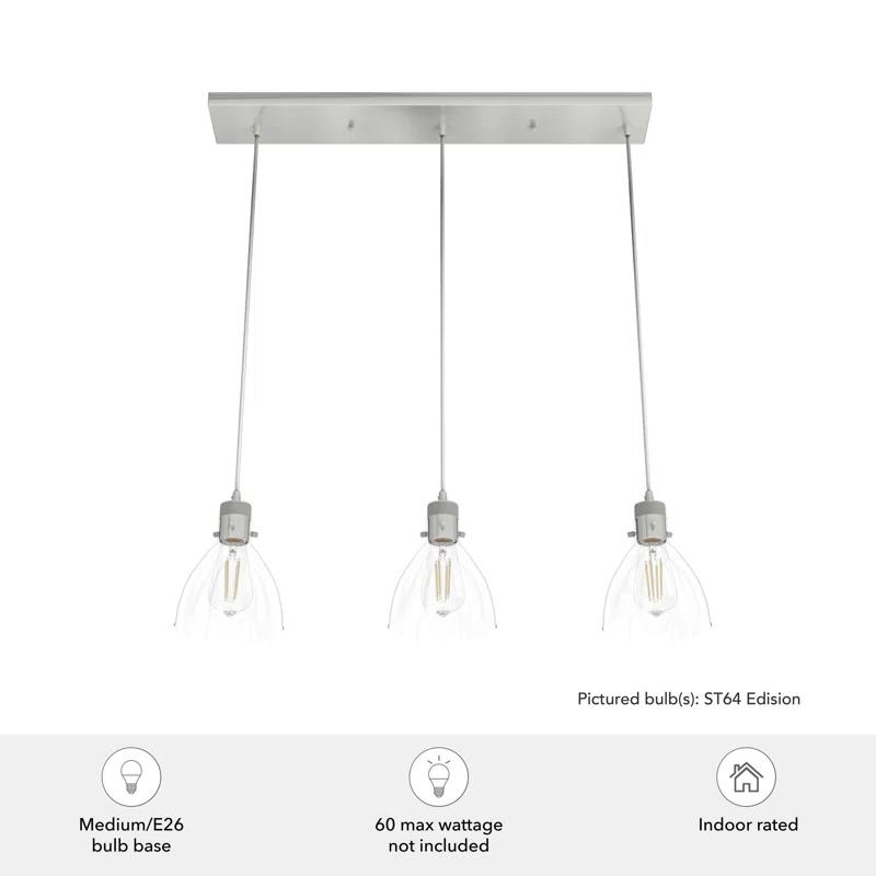 Hunter Fan Van Nuys 3 Light Linear Cluster Pendant