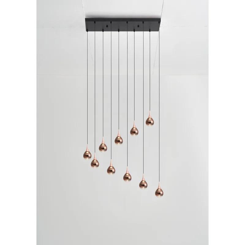 Paopao Copper Cluster Pendant with Dimmable LED Glass Spheres