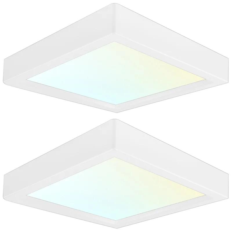 Sleek 4" Square LED Ceiling Light, Dimmable 3-Color Selectable