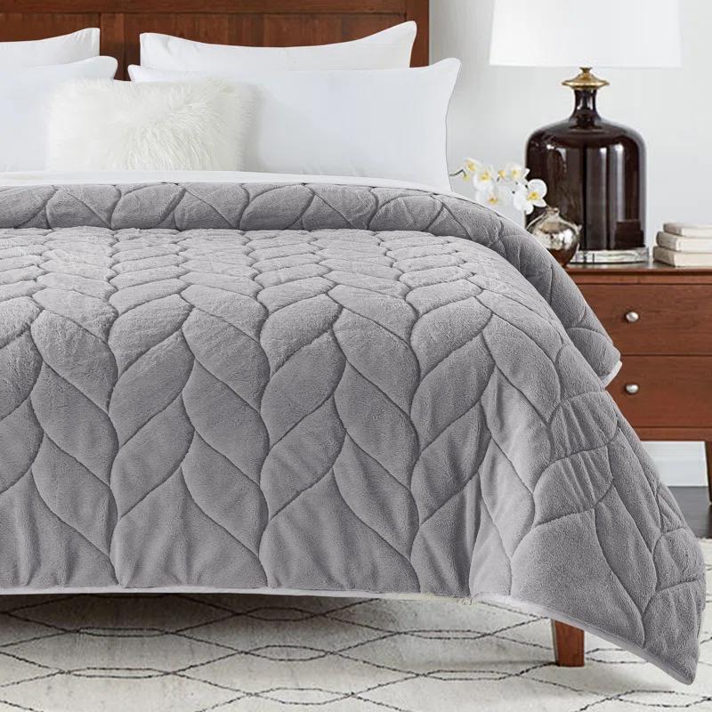 Waverly Cozy Gray Down Alternative Throw