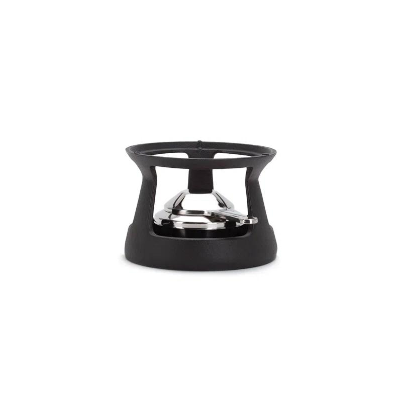 Stefano Giovannoni Mami 18/10 Stainless Steel Bourguignonne Set with Black Wood Accents