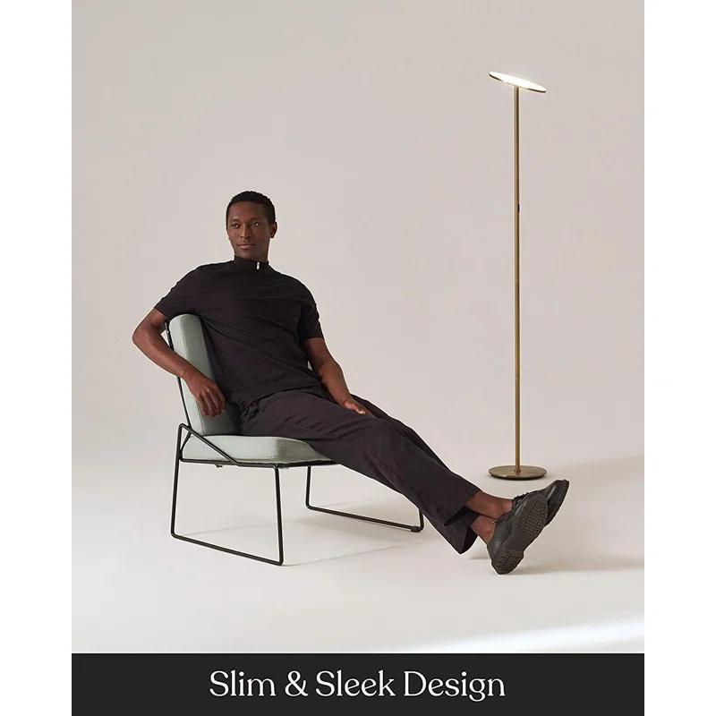 Brightech Sky Industrial 63 in. Dimmable LED Floor Lamp with Adjustable Head
